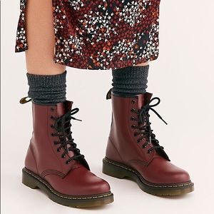Burgundy dr martens